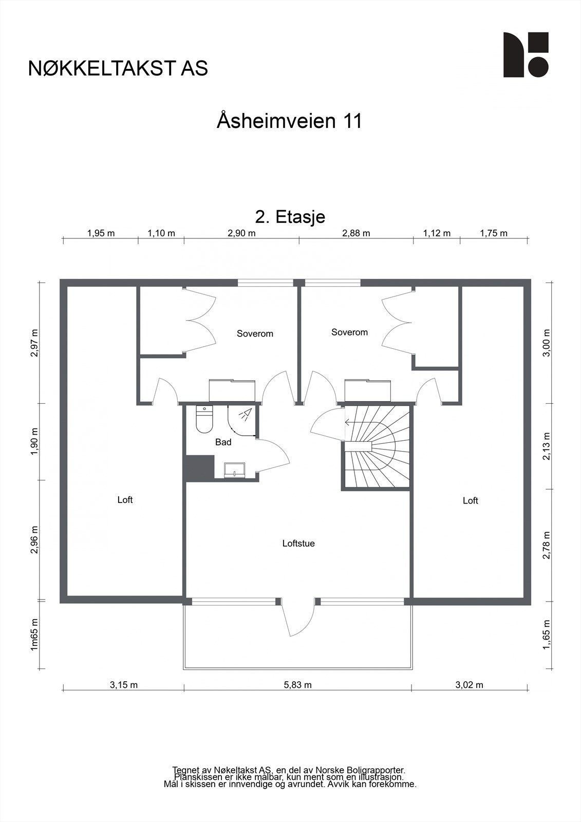 Plantegning 2. etasje. Galleribilde