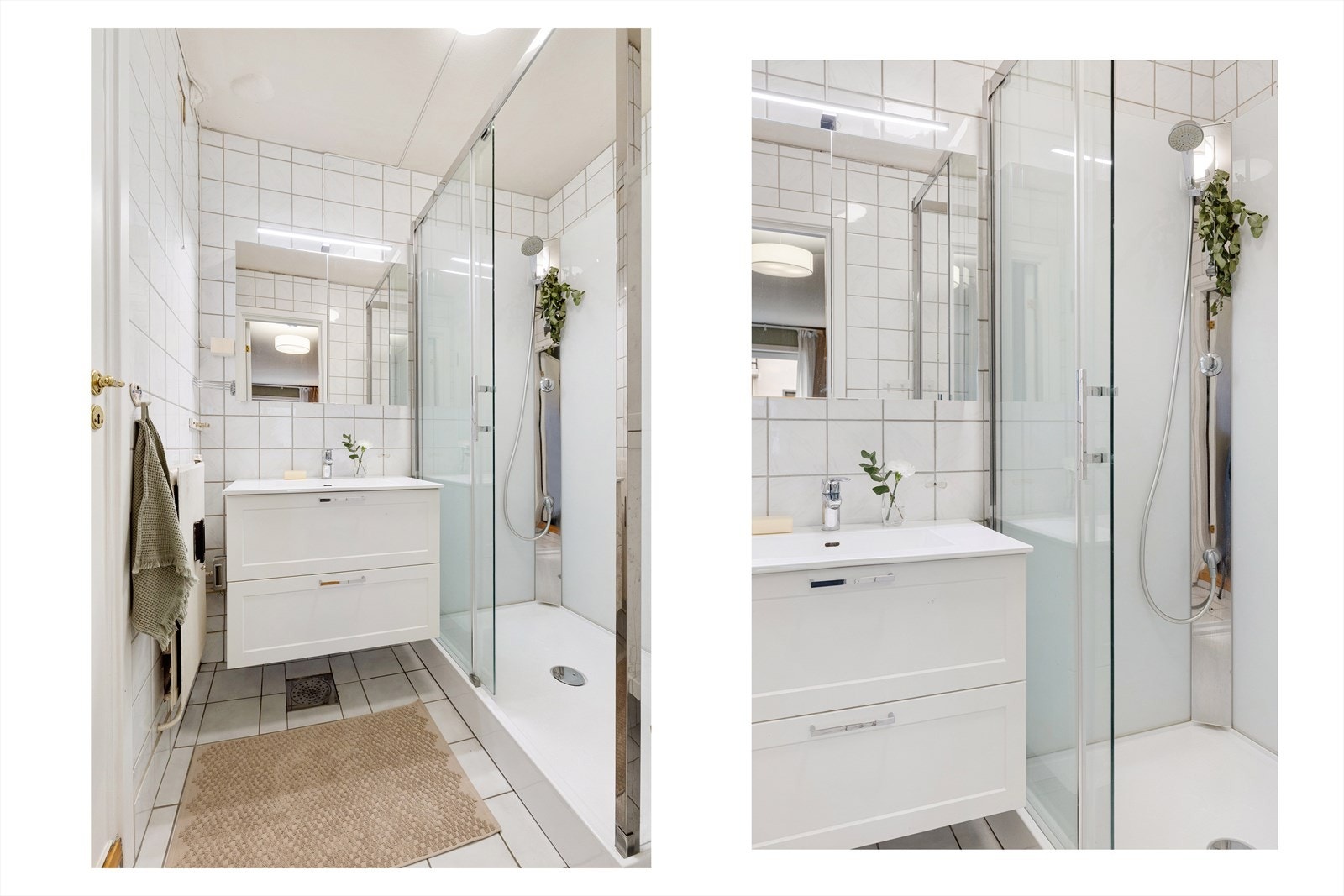 Baderommet ligger i tilknytning til hovedsoverommet og fremstår funksjonelt og velholdt. Galleribilde