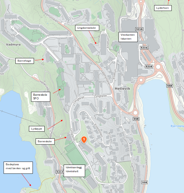 Sentral beliggenhet i Bergen Vest Galleribilde