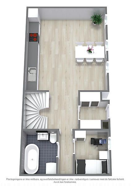 Plantegning av 1 .etg. Galleribilde