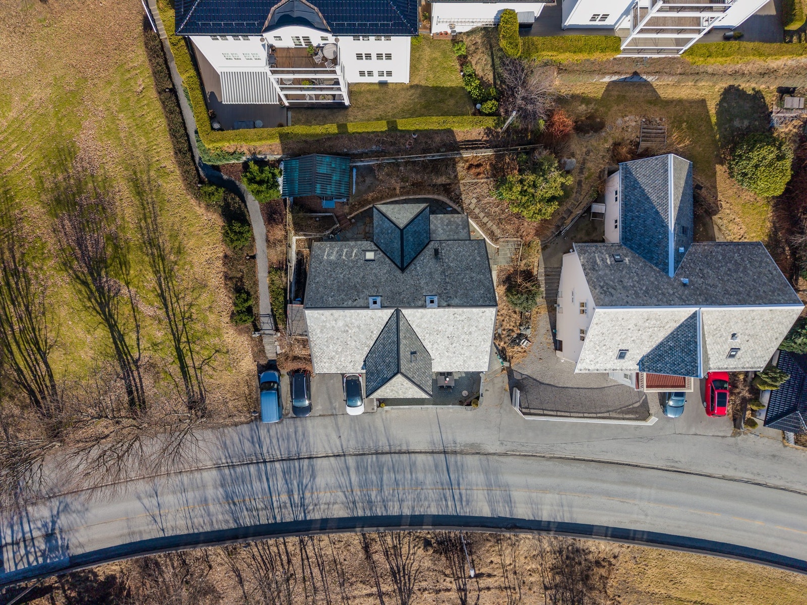 Eiendommen sett ovenfra. Galleribilde