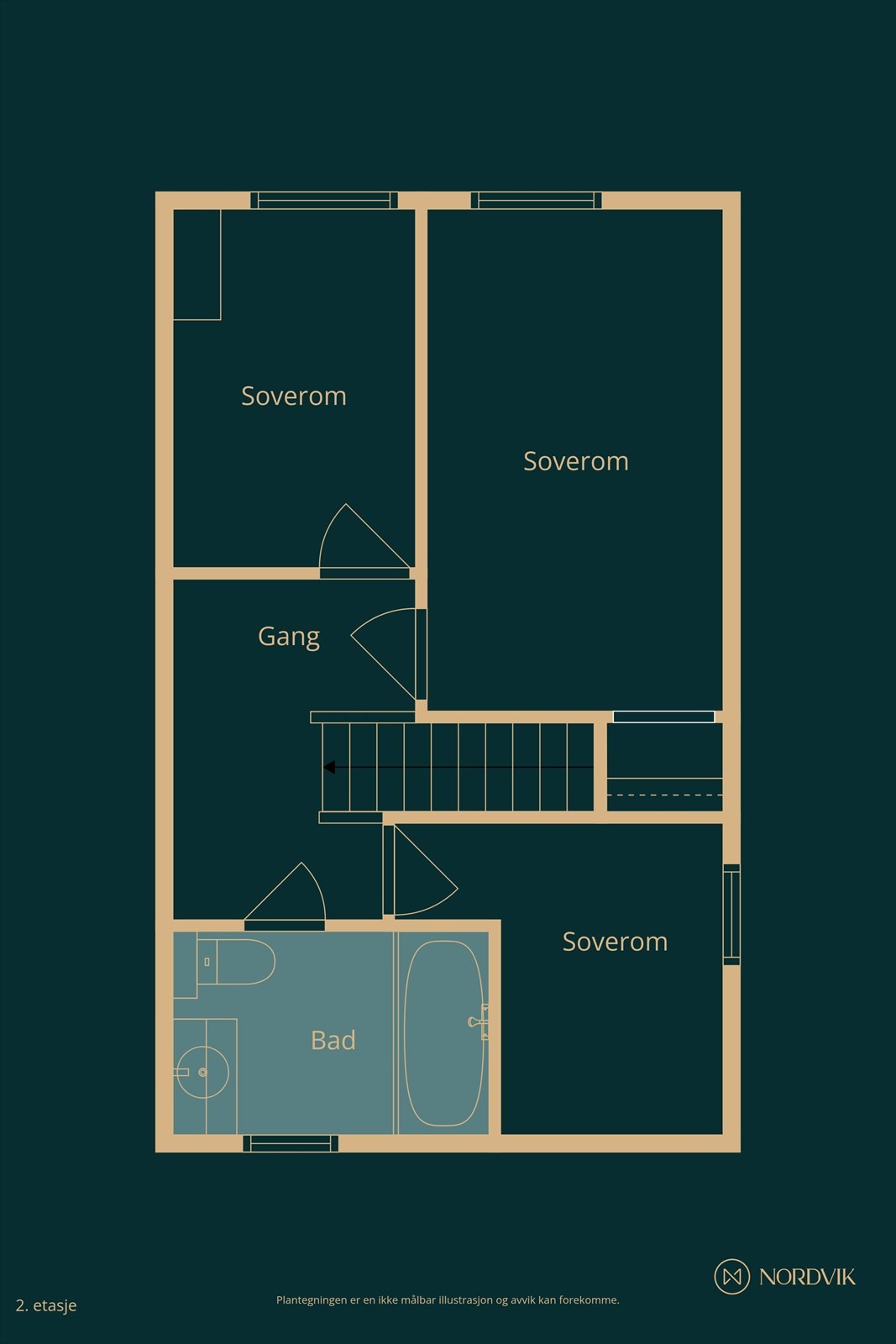 Plantegning 2.etasje Galleribilde