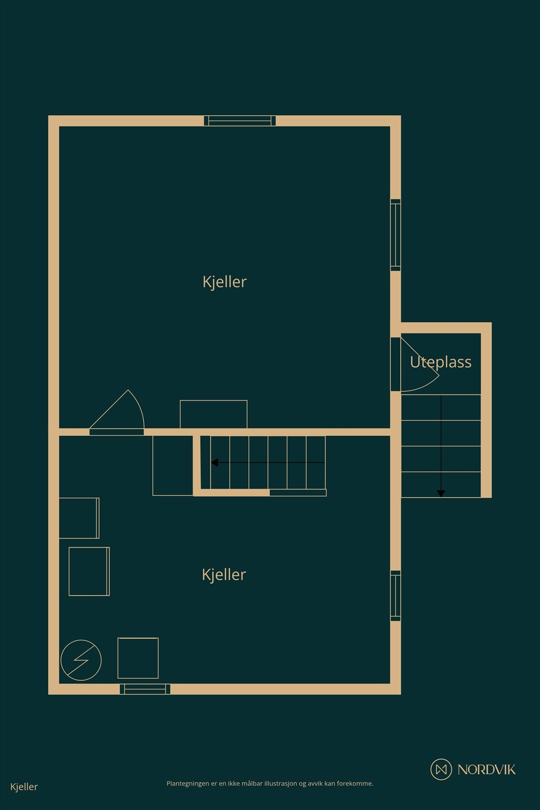 Plantegning underetasje Galleribilde