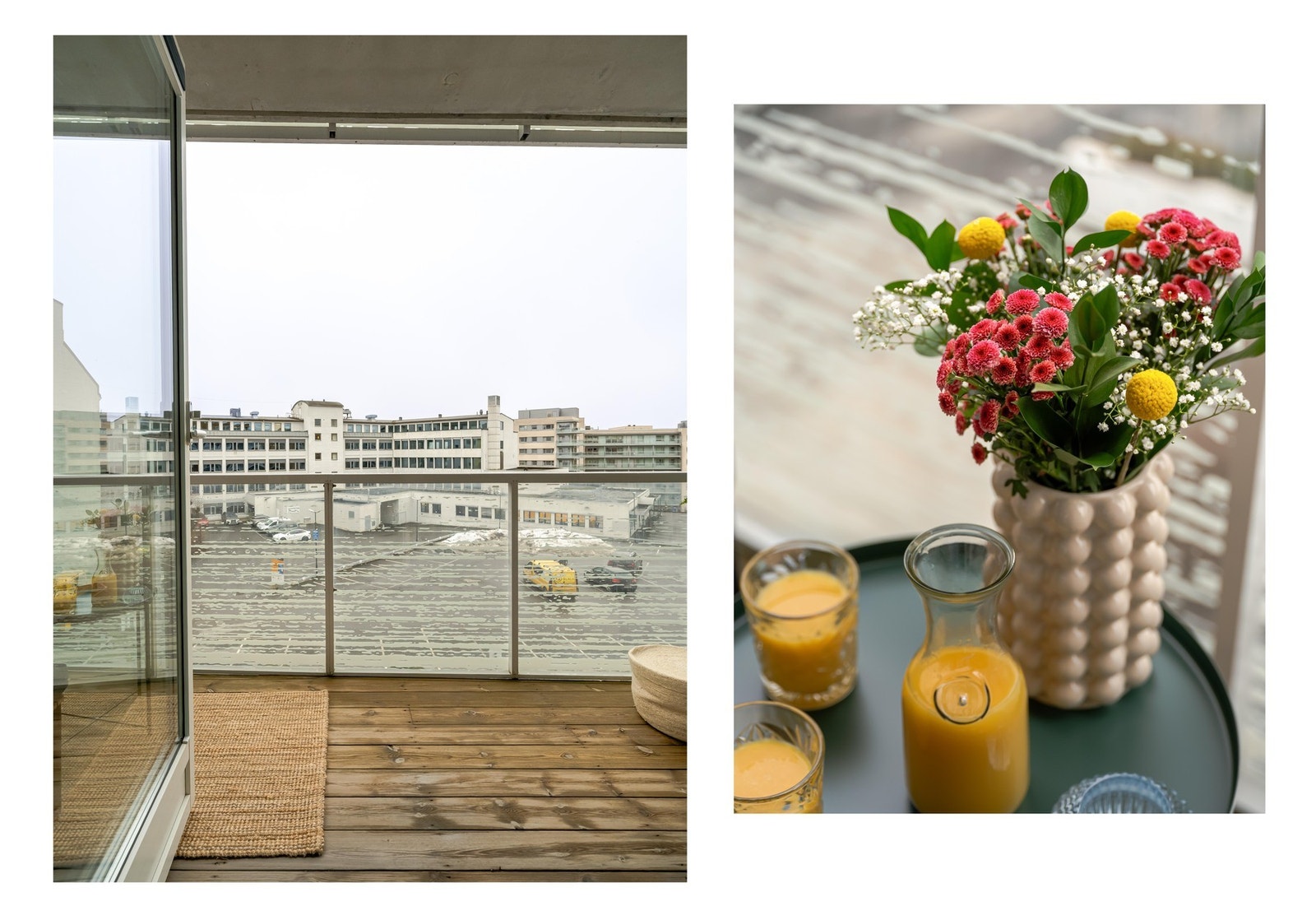 Fra stuen er også utgangen til den herlige balkongen. Galleribilde