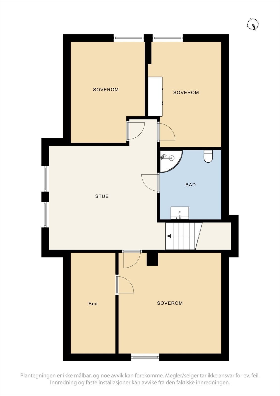 Plantegning andre etasje. Galleribilde