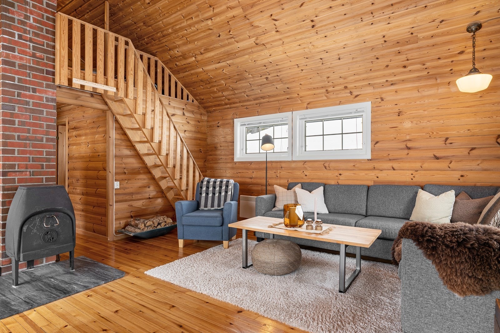 Det er innlagt fiber/Altibox i hytta Galleribilde