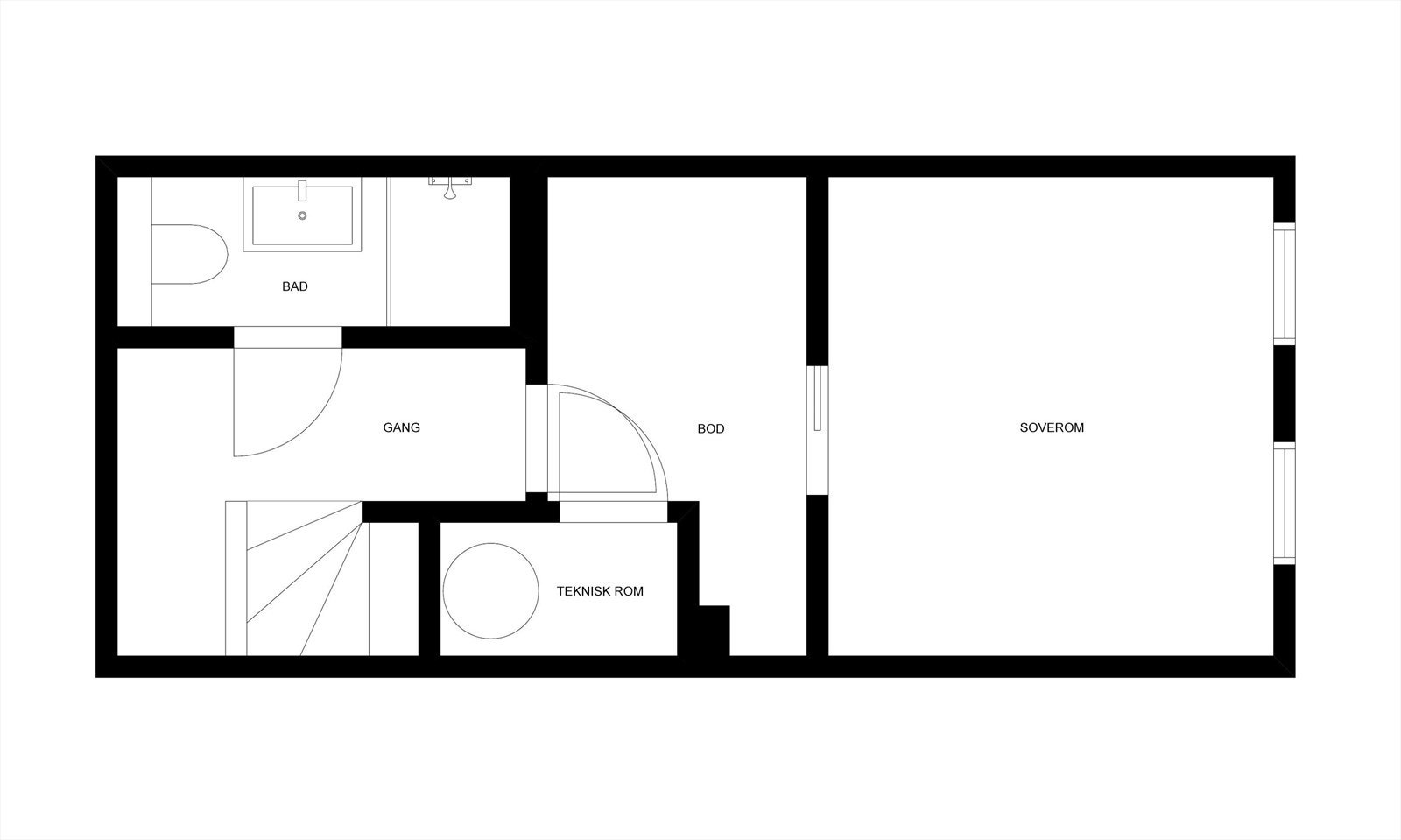 Plantegning underetasje Galleribilde