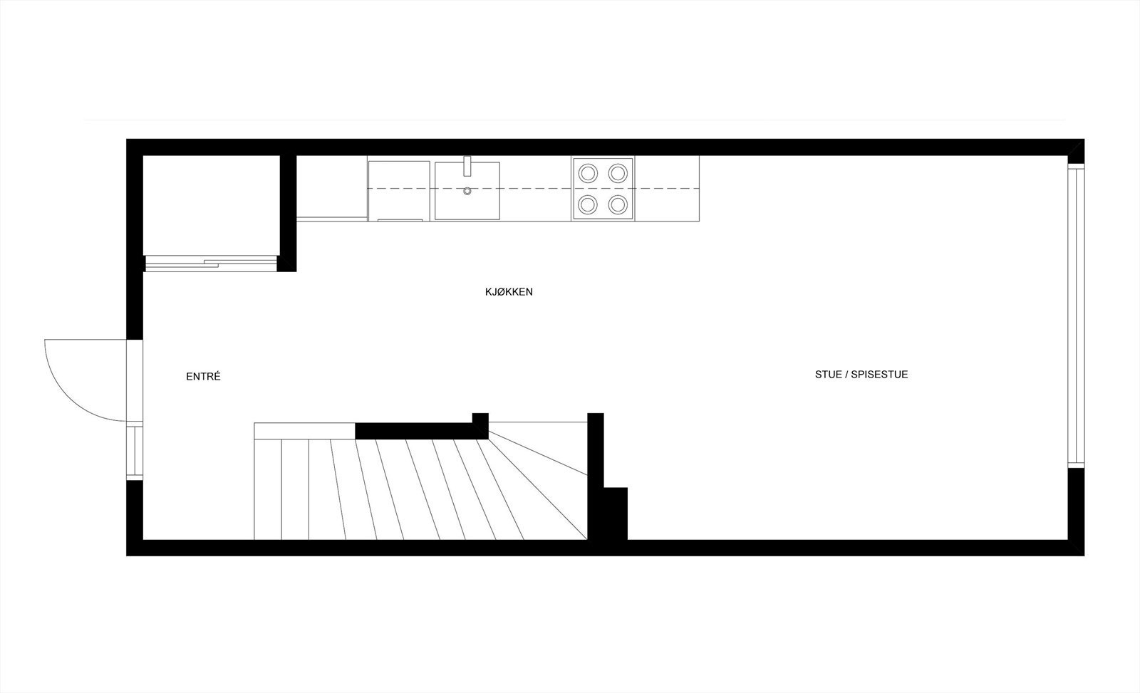 Plantegning 1. etasje Galleribilde