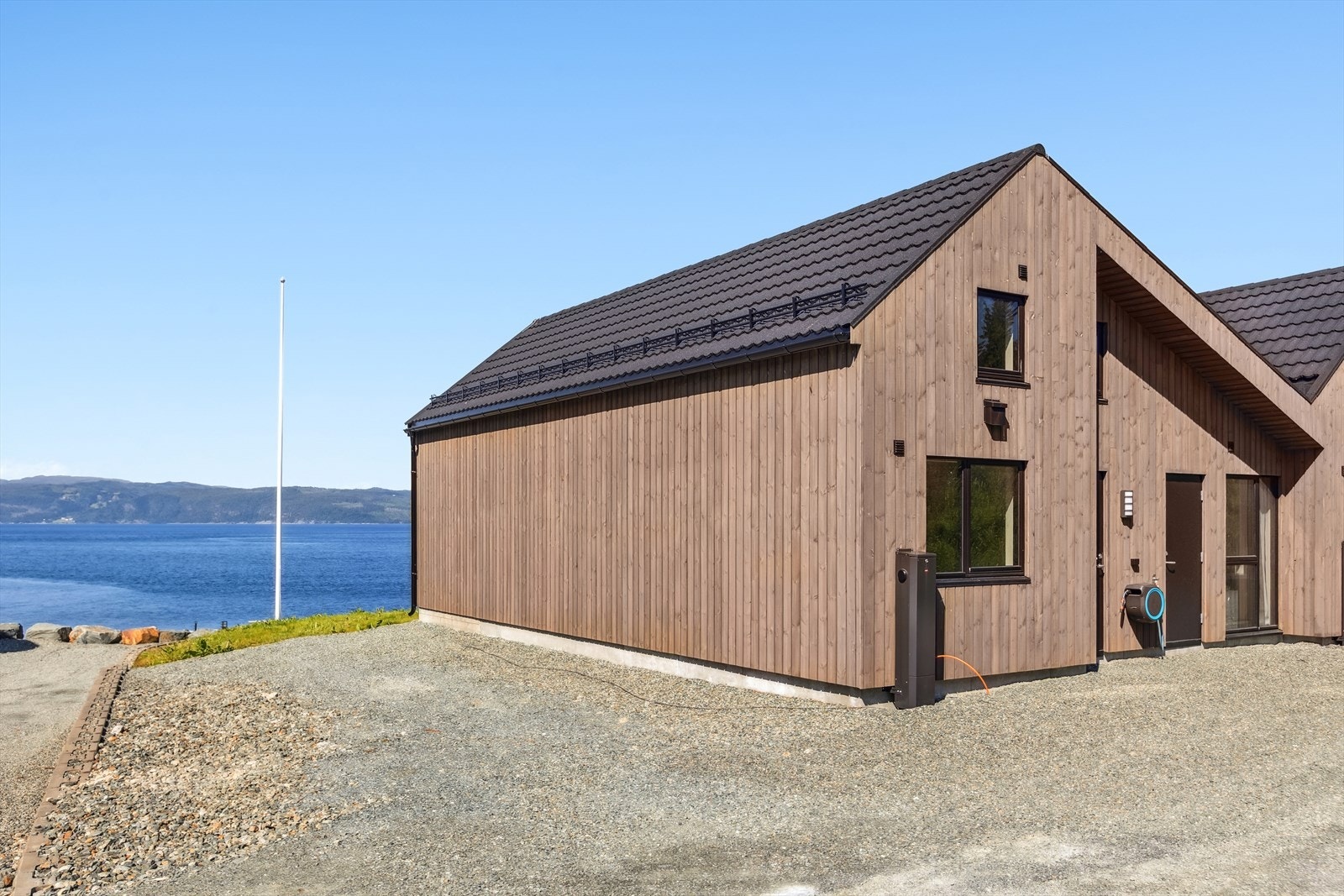 Det kan medfølge båtplass for båt opp til 23 fot, så her kan man også bruke sjøveien til hytta. Galleribilde