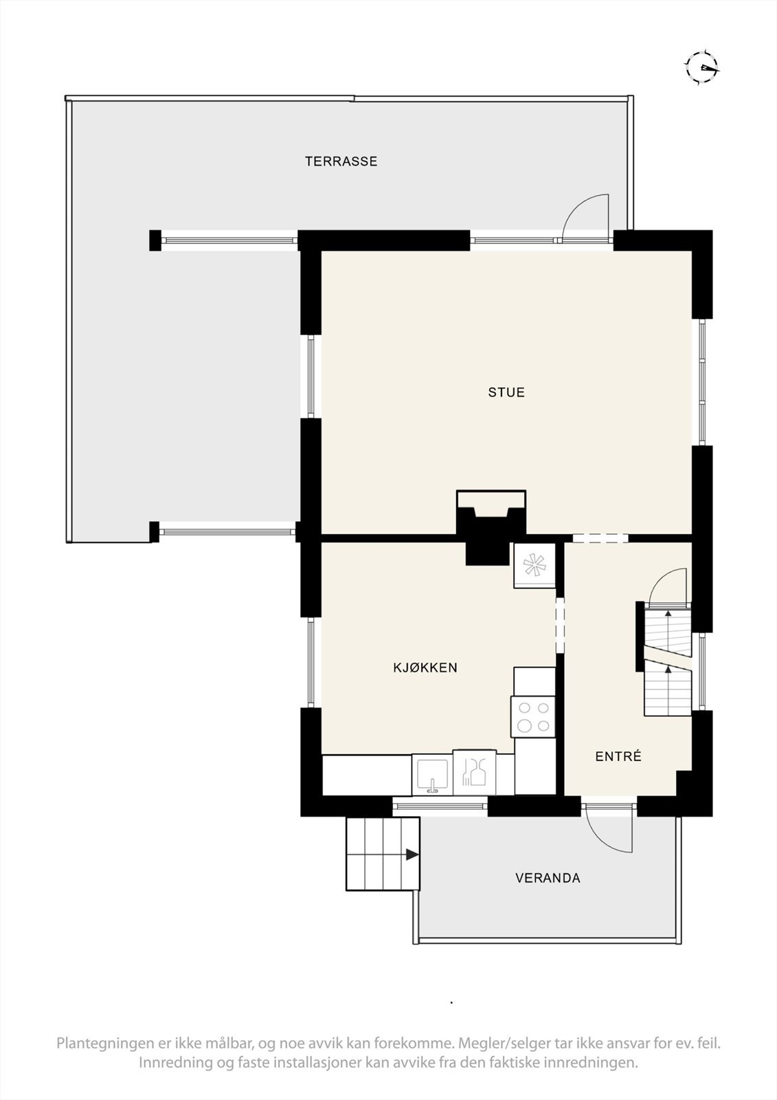 Plantegning hovedetasje. Galleribilde