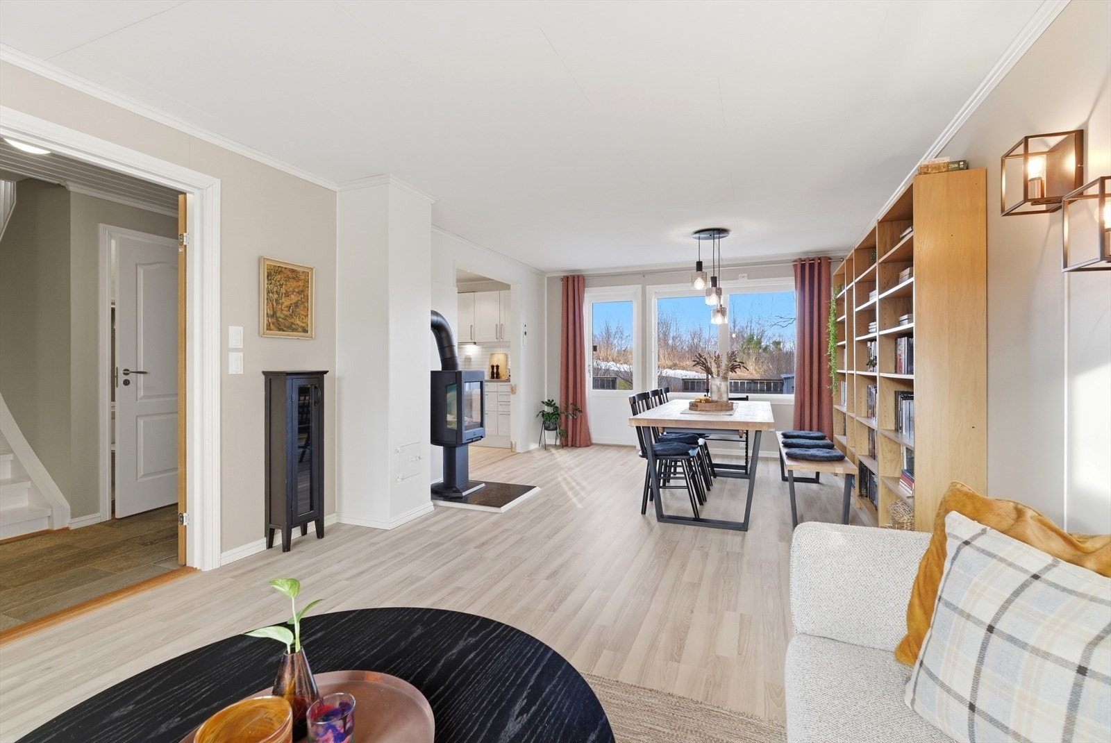 Elementpipen er sentralt plassert i rommet. Galleribilde