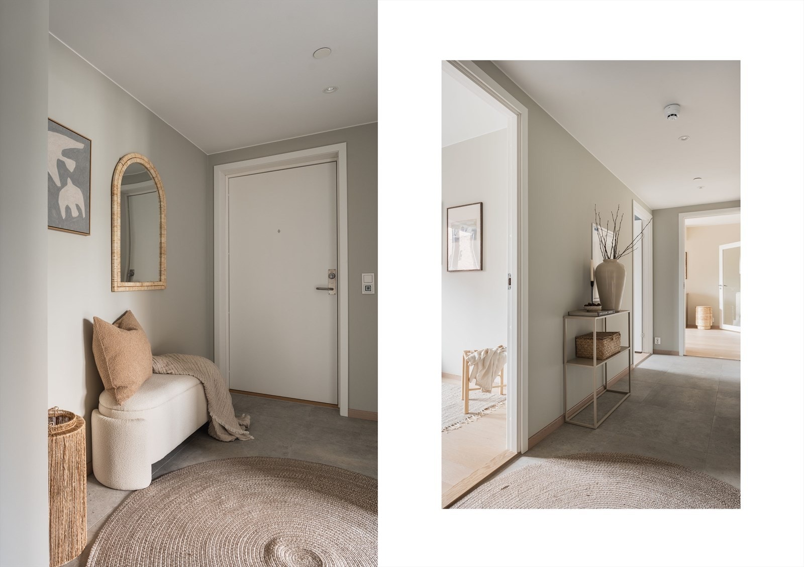 Store, delikate fliser på gulv og moderne vegger Galleribilde