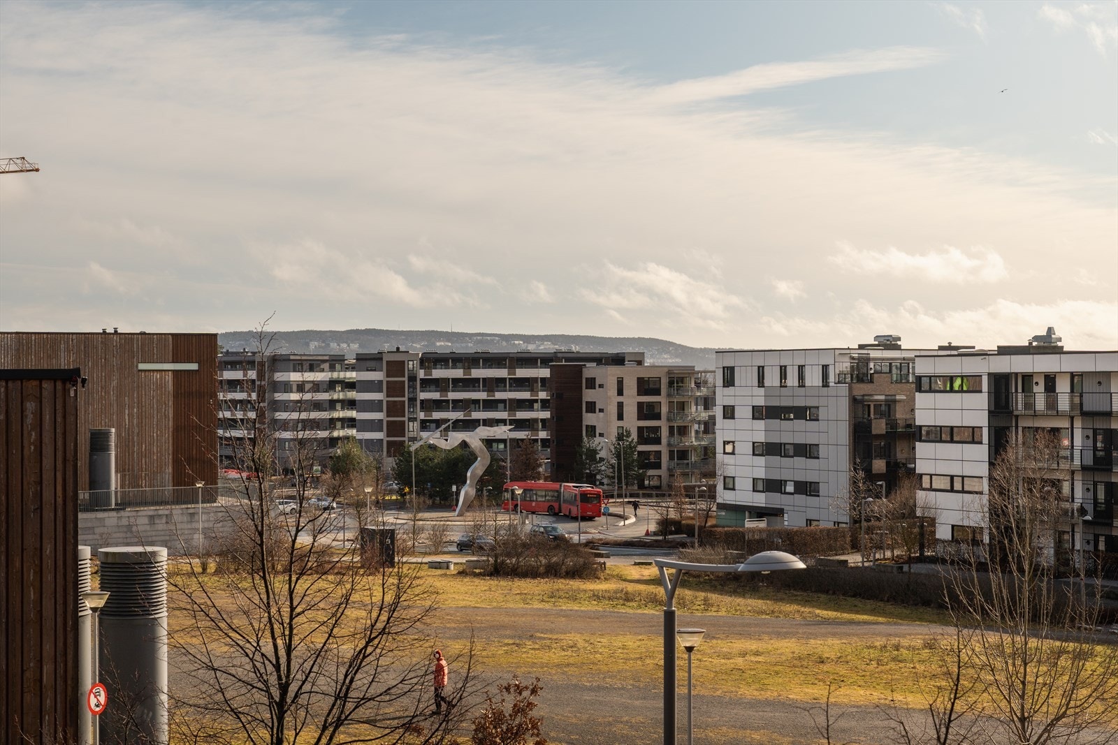 Utsikt fra leilighetens stue og hovedsov. Galleribilde