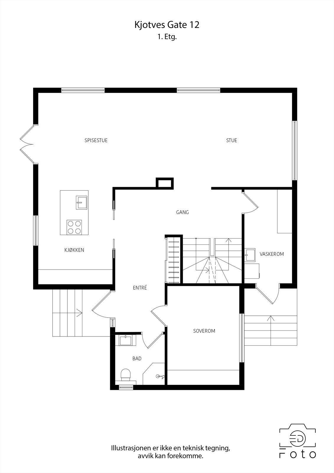 Plantegning 1.etasje Galleribilde