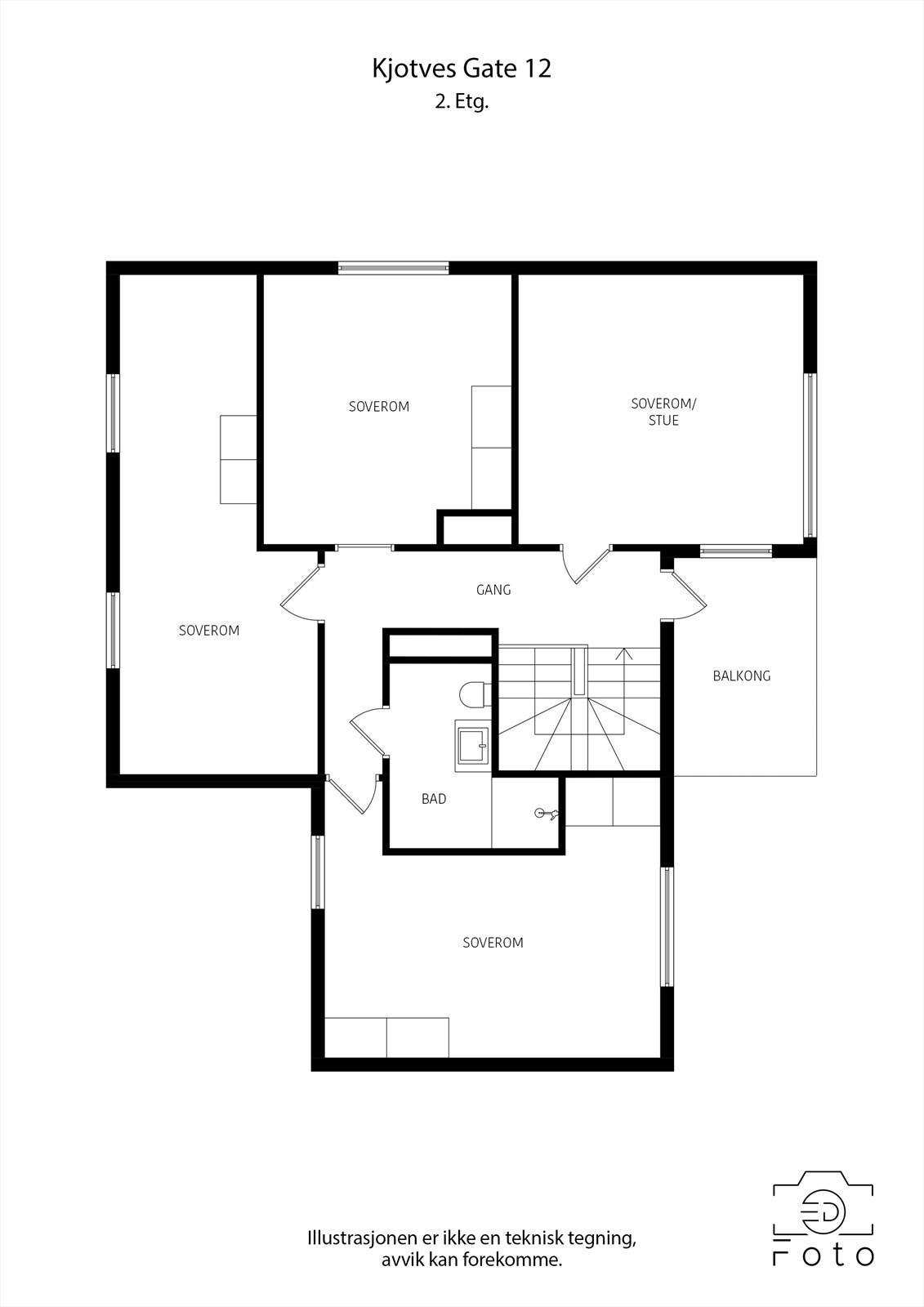 Plantegning 2.etasje Galleribilde