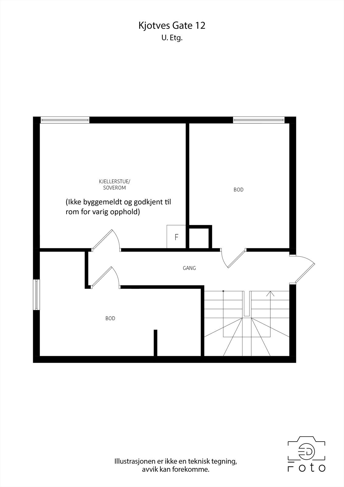 Plantegning kjeller Galleribilde