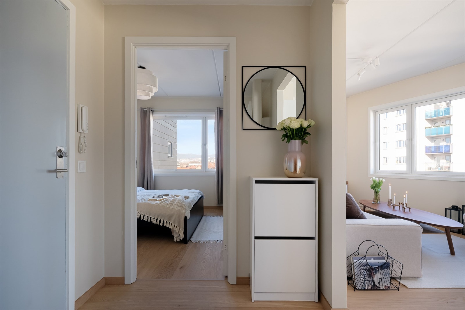 Leiligheten har en smart og innholdsrik planløsning. Galleribilde