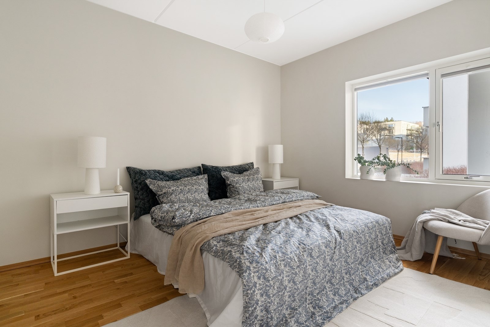 Leiligheten kan by på to soverom, oppmålt til 8,6 kvm og 11,3 kvm. Galleribilde