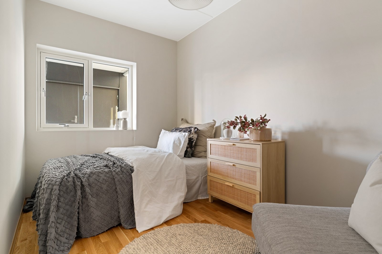 Det minste soverommet egner seg utmerket som gjesterom, barnerom eller kontor. Galleribilde