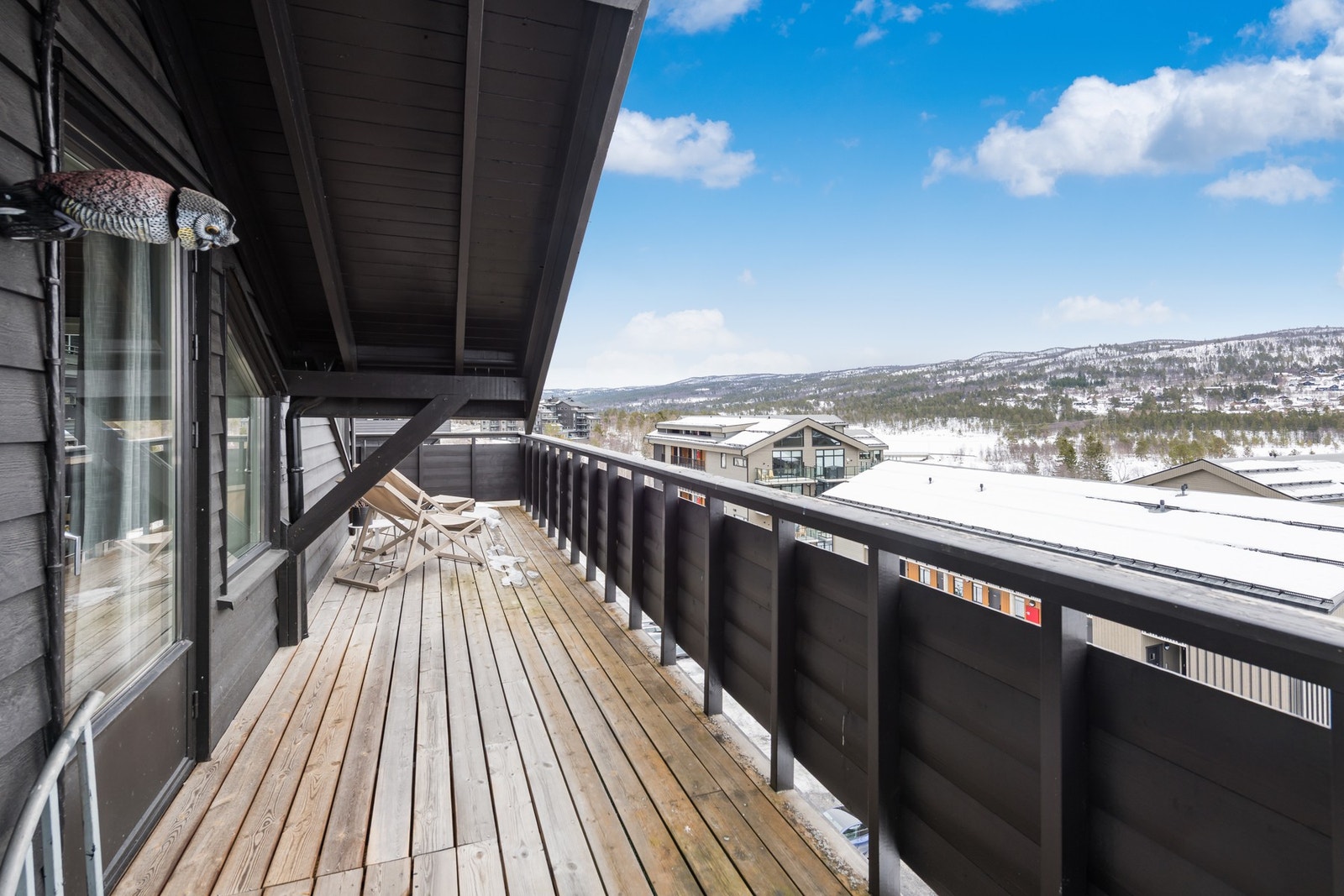 Flott utsikt fra balkongen Galleribilde