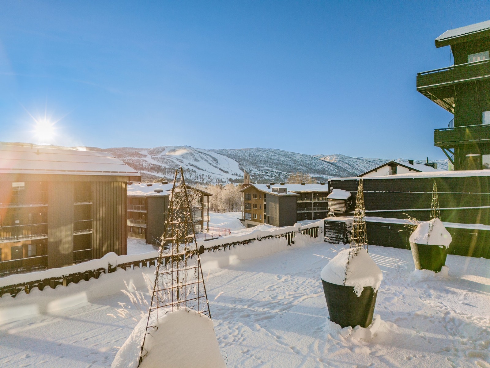 Bestill en varm kopp med kakao og sett deg til rette i solveggen Galleribilde