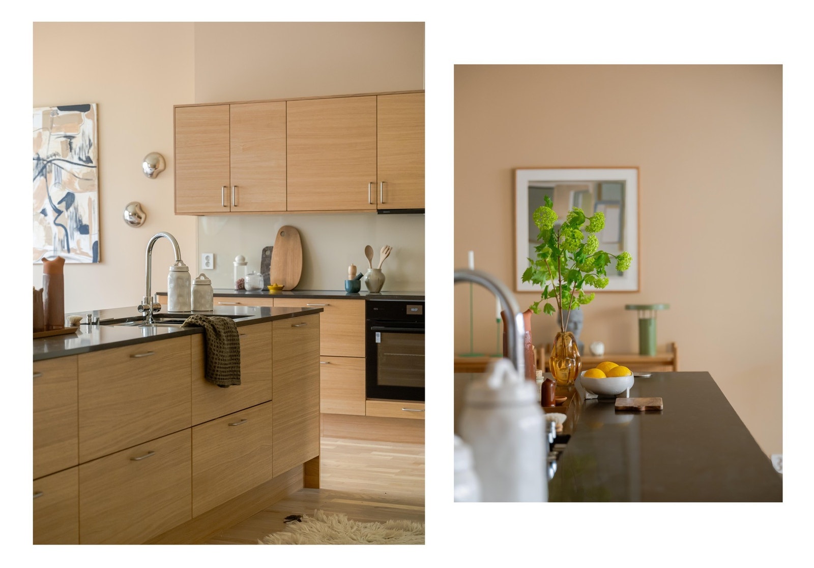 Benkeplaten er av kompositt og har integrerte stikkontakter. Smart, ikke sant? Galleribilde