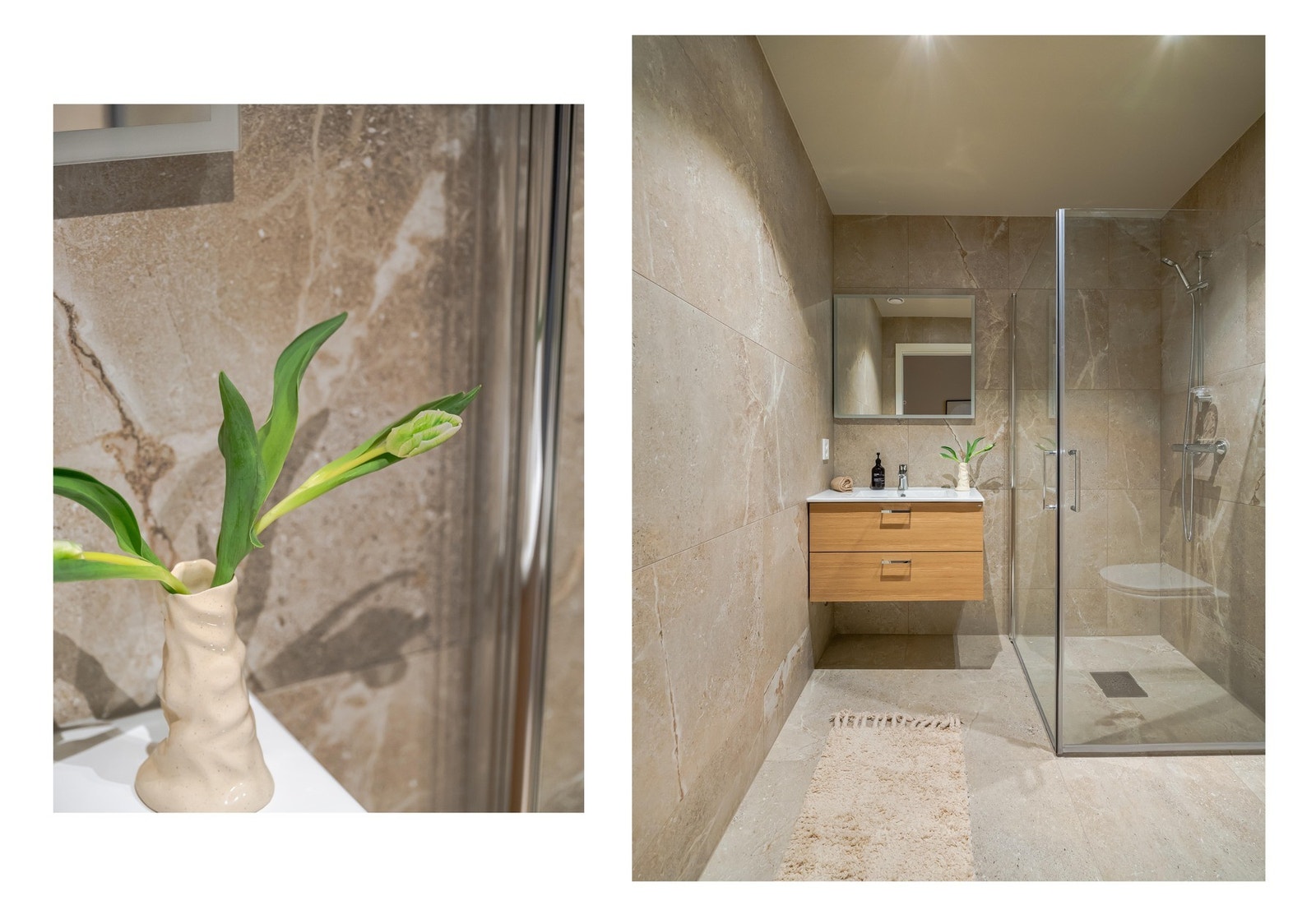 Også her er det lune varmekabler i gulvet og downlights i tak for god belysning. Galleribilde