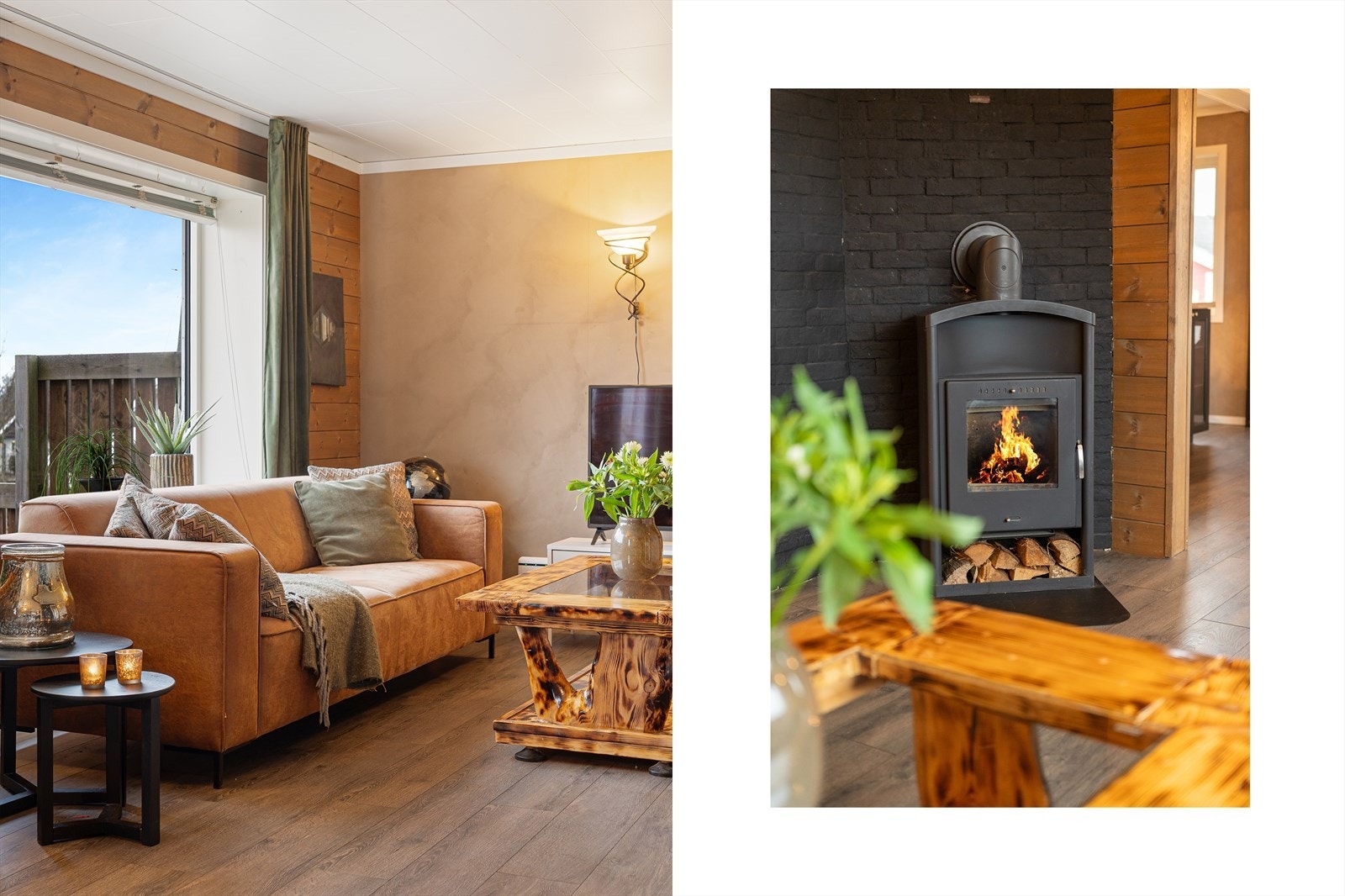 Flott vedovn gir deilig varme til boligen på årets kaldeste dager Galleribilde