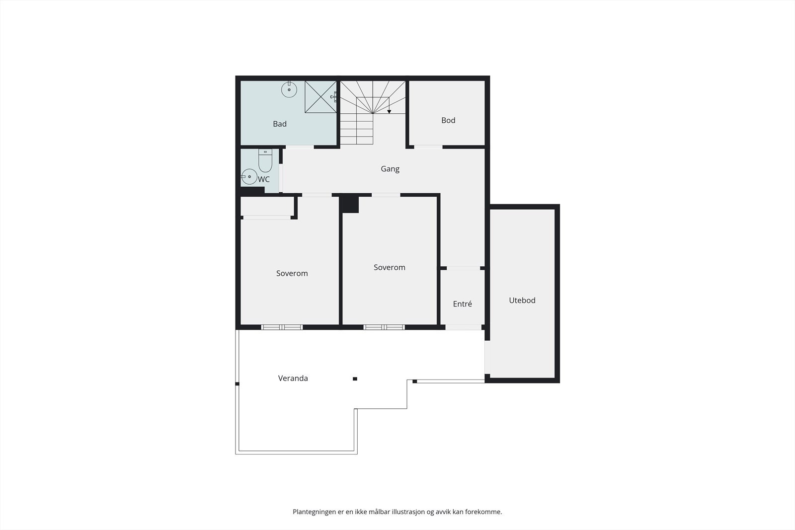 Plantegning 1.etg Galleribilde