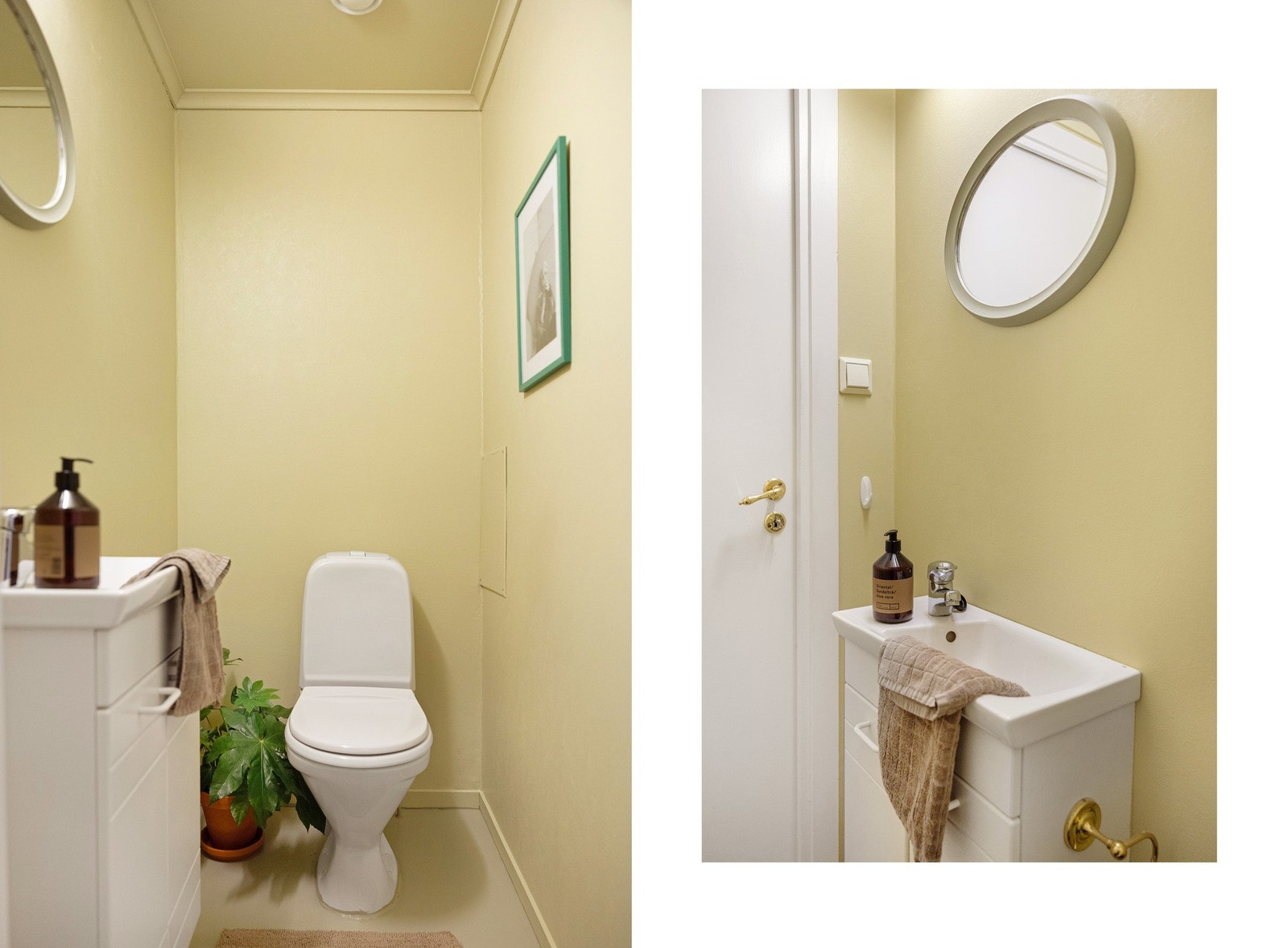 I boligen er det også et toalettrom som har toalett og innredning med servant. I tillegg til det er det også eget vaskerom. Galleribilde