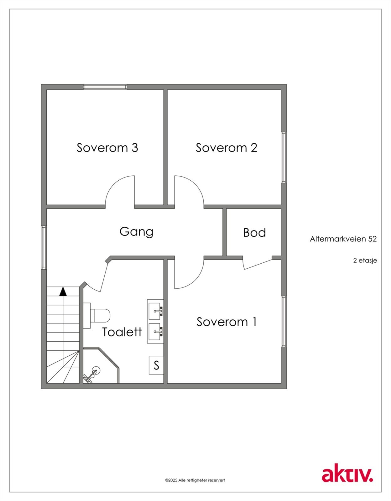 Planskisse 2.etasje. Galleribilde