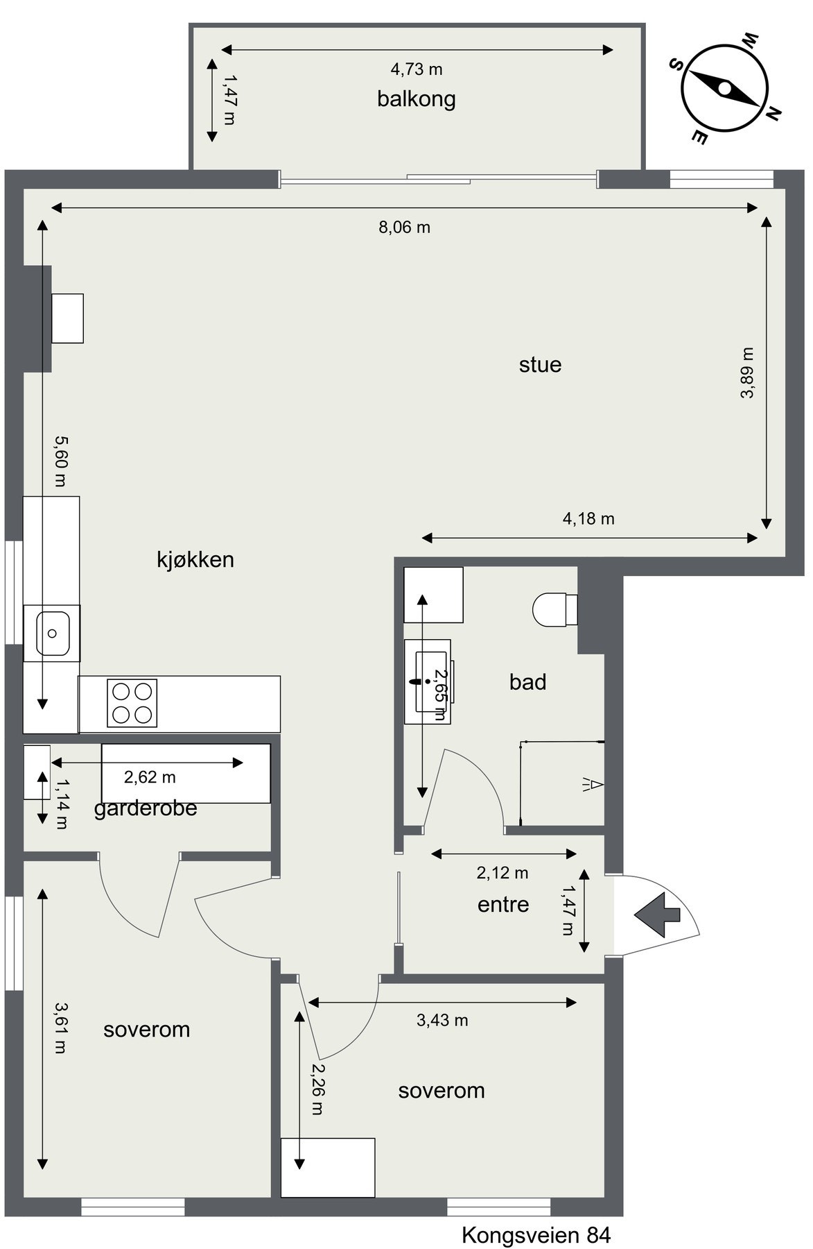 Plantegning 3. etasje. Galleribilde