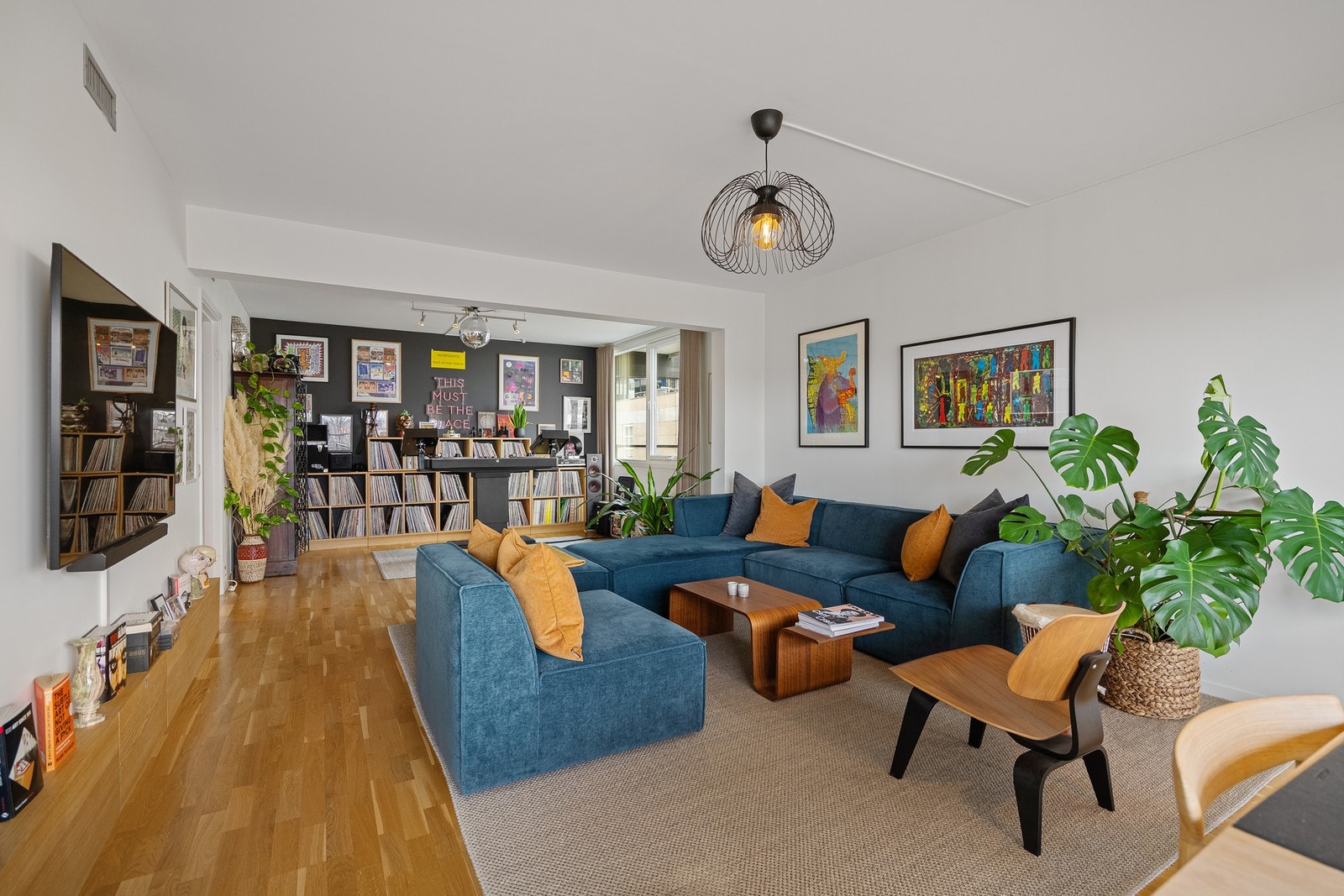 Innerst i stuen er det mulighet for å etablere et tredje soverom ved behov. Galleribilde