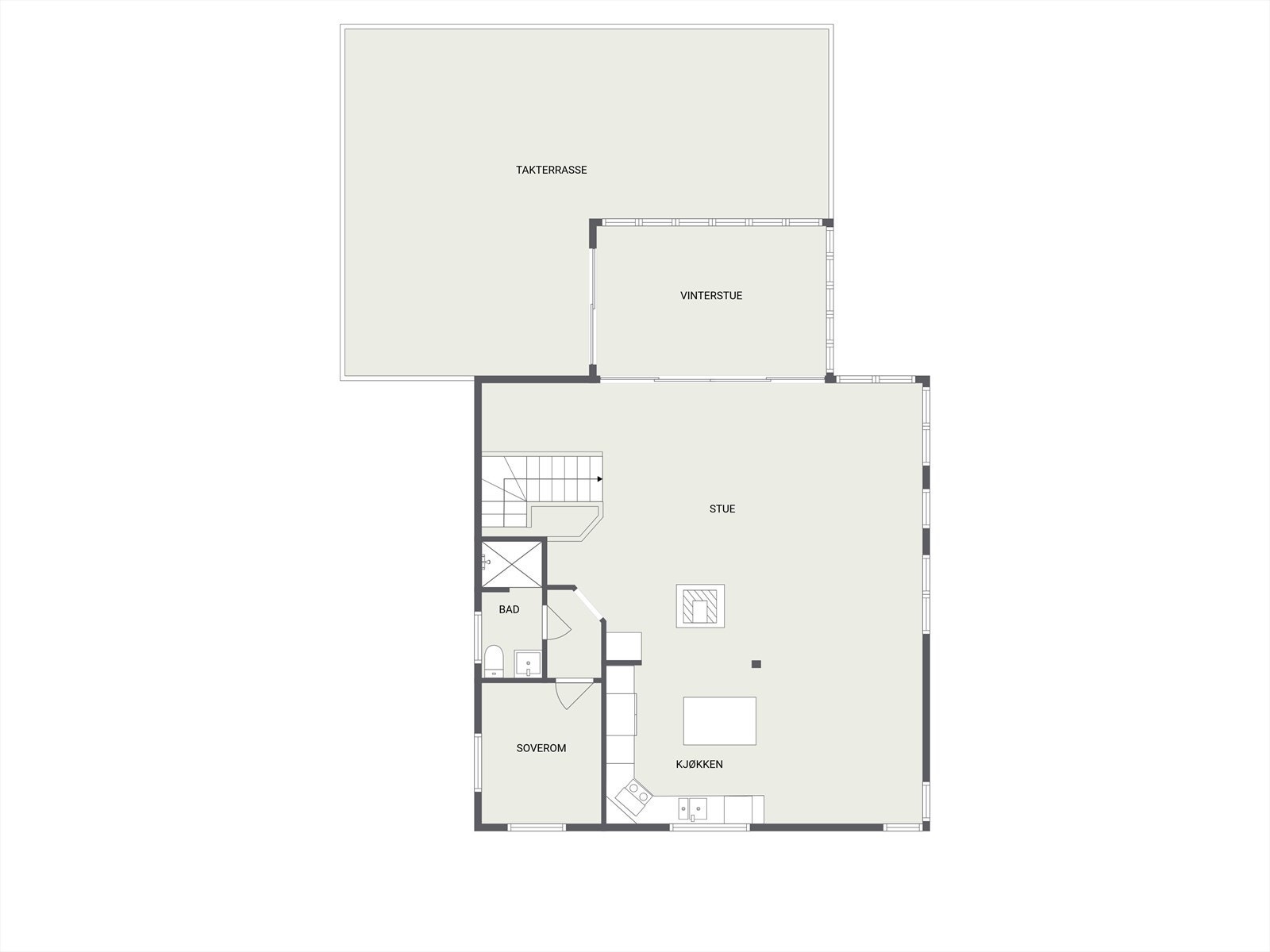 Plantegning 2. etasje Galleribilde