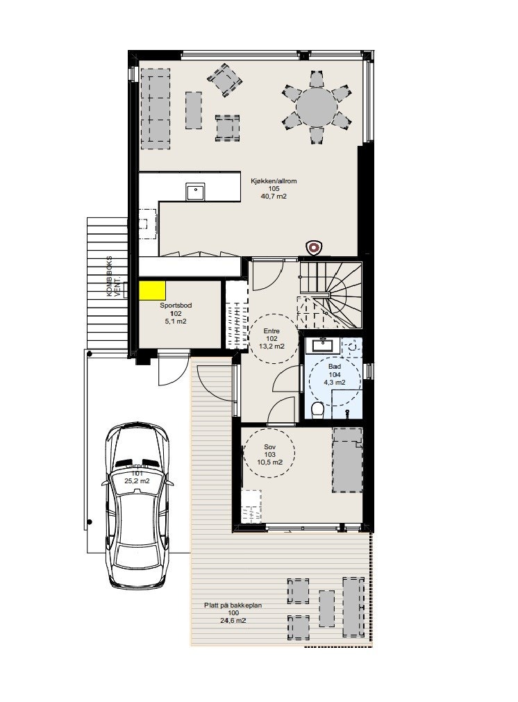 Planskisse 1.etasje Galleribilde