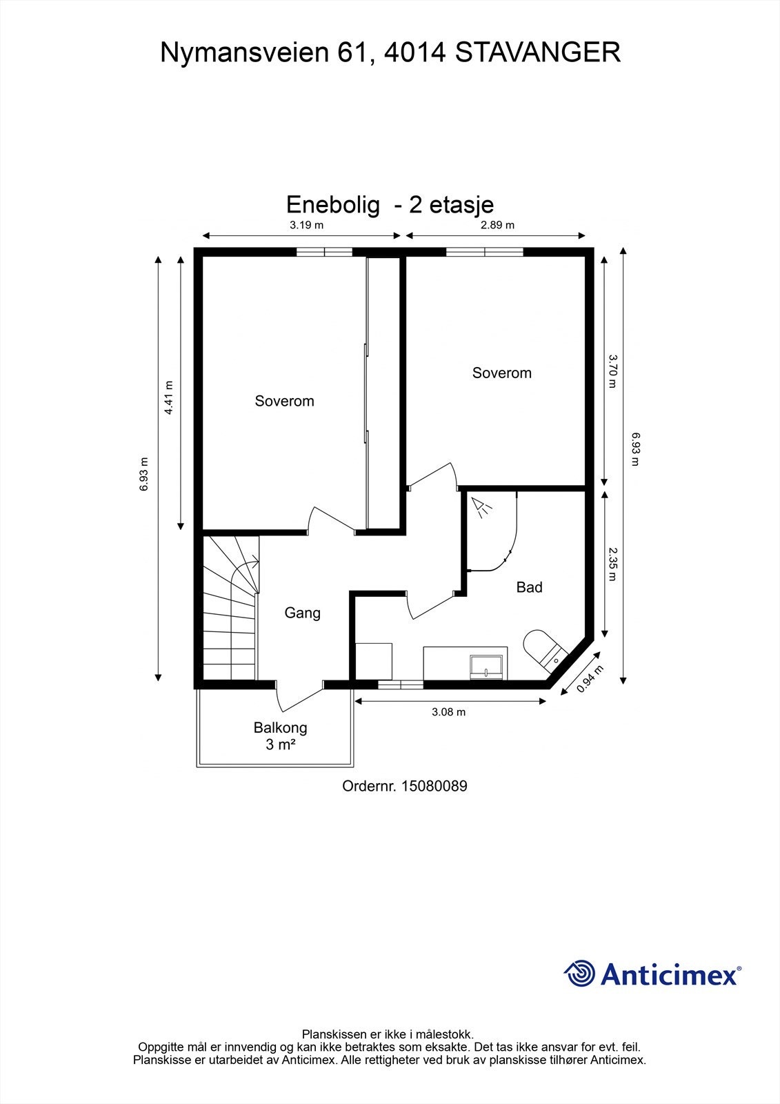 Plantegning 2 etg. Galleribilde