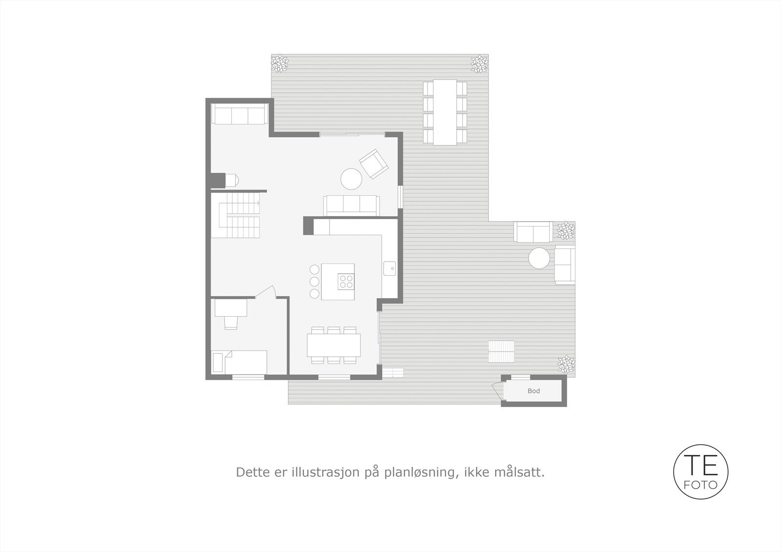 Plantegning for 2.etasje/hovedetasjen Galleribilde