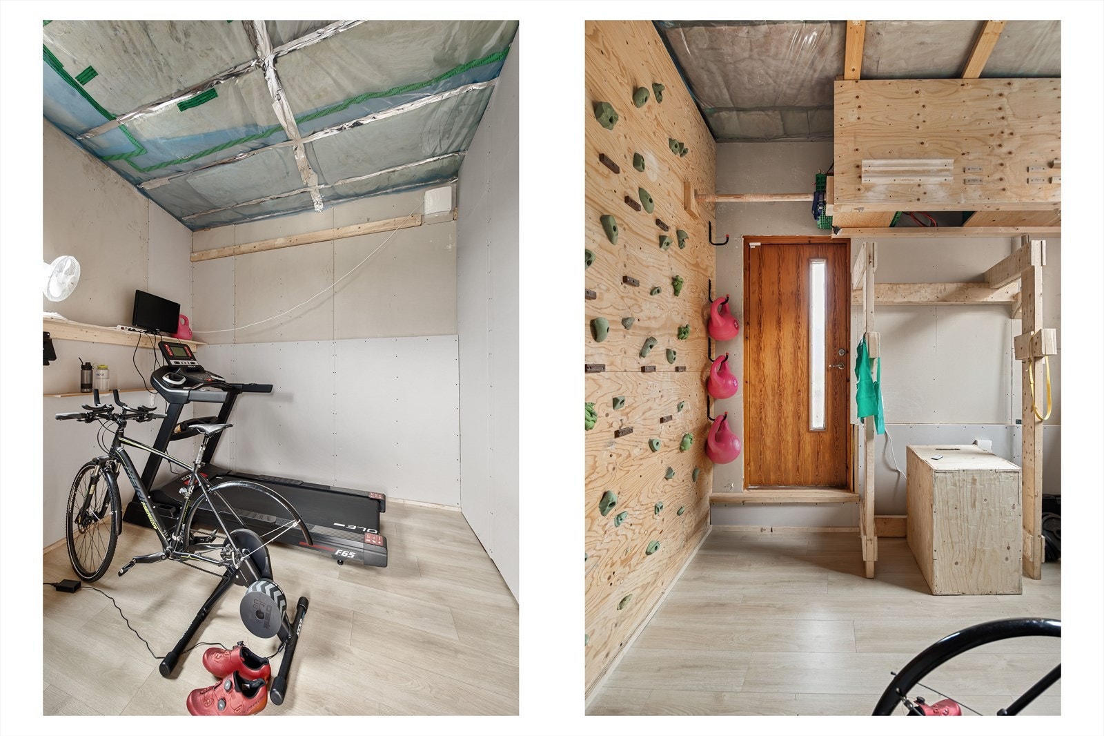 Utvendig bod v/inngangsparti på cirka 10 kvm - Brukes av selger som treningsrom Galleribilde