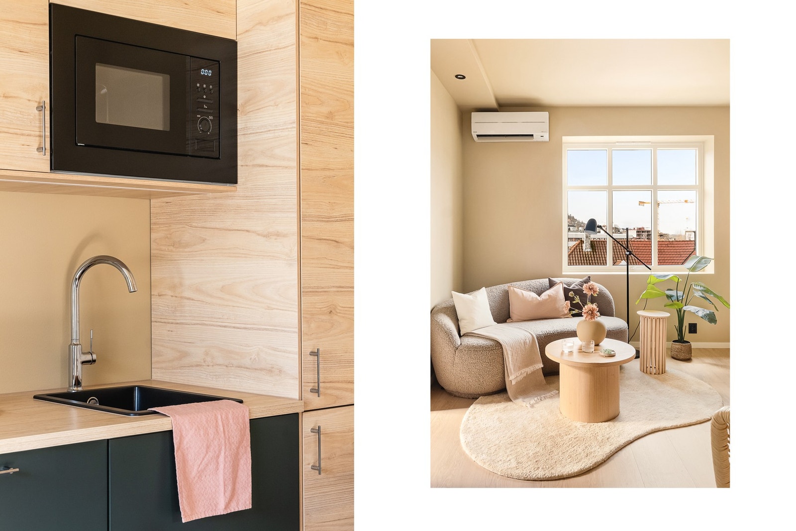 Av integrerte hvitevarer er det induksjonsplatetopp, stekeovn, mikrobølgeovn, oppvaskmaskin, samt kjøl- og frys. Galleribilde