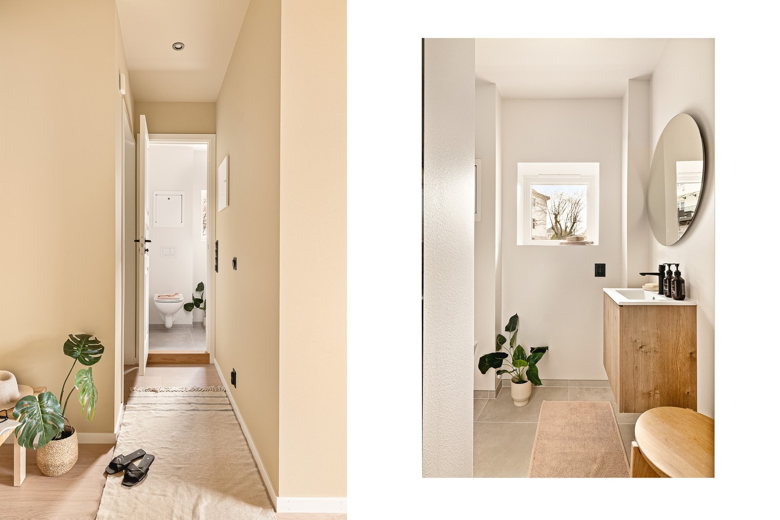 Fra gangen har du tilgang til leilighetens bad. Galleribilde