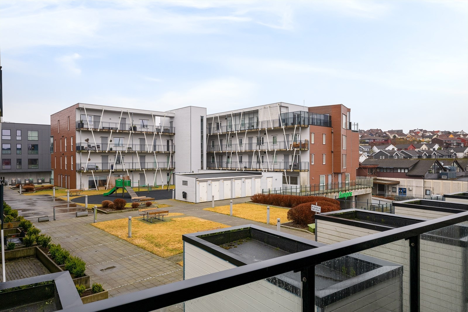 Utsikt fra balkongen Galleribilde