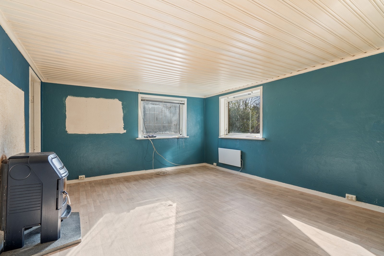 Stue med vedfyring Galleribilde