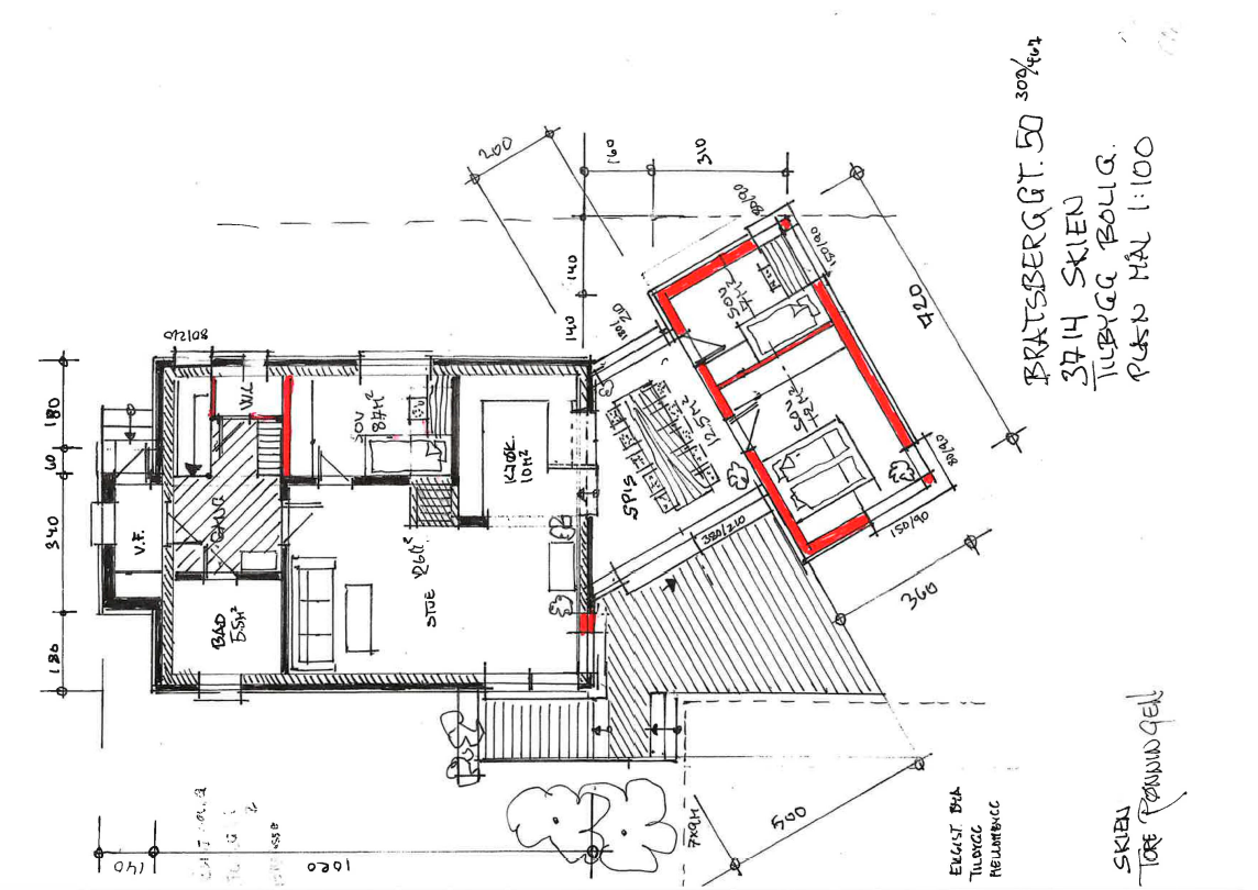 Om kjøper ønsker å bygge ut i samsvar med hva det er gitt tillatelse til, må vilkår i tillatelsen følges og arbeidene påbegynnes innen 3 år etter at tillatelsen er gitt. Galleribilde