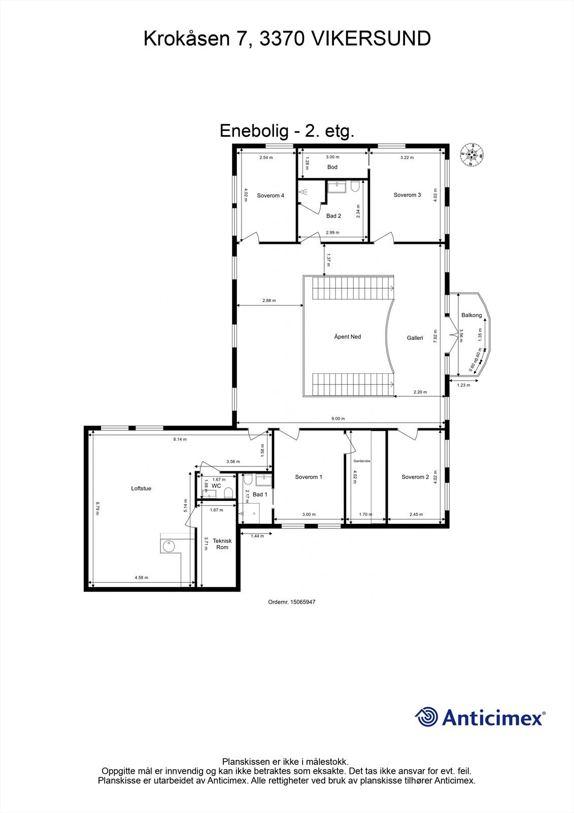 Plantegning - 2. etasje Galleribilde
