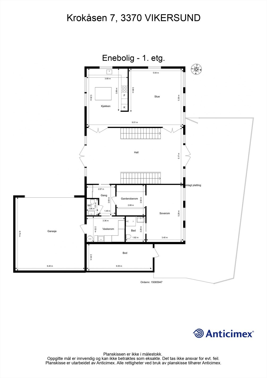 Plantegning - 1. etasje Galleribilde