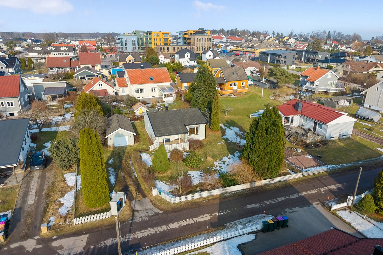 Dronebilde fasade. Galleribilde