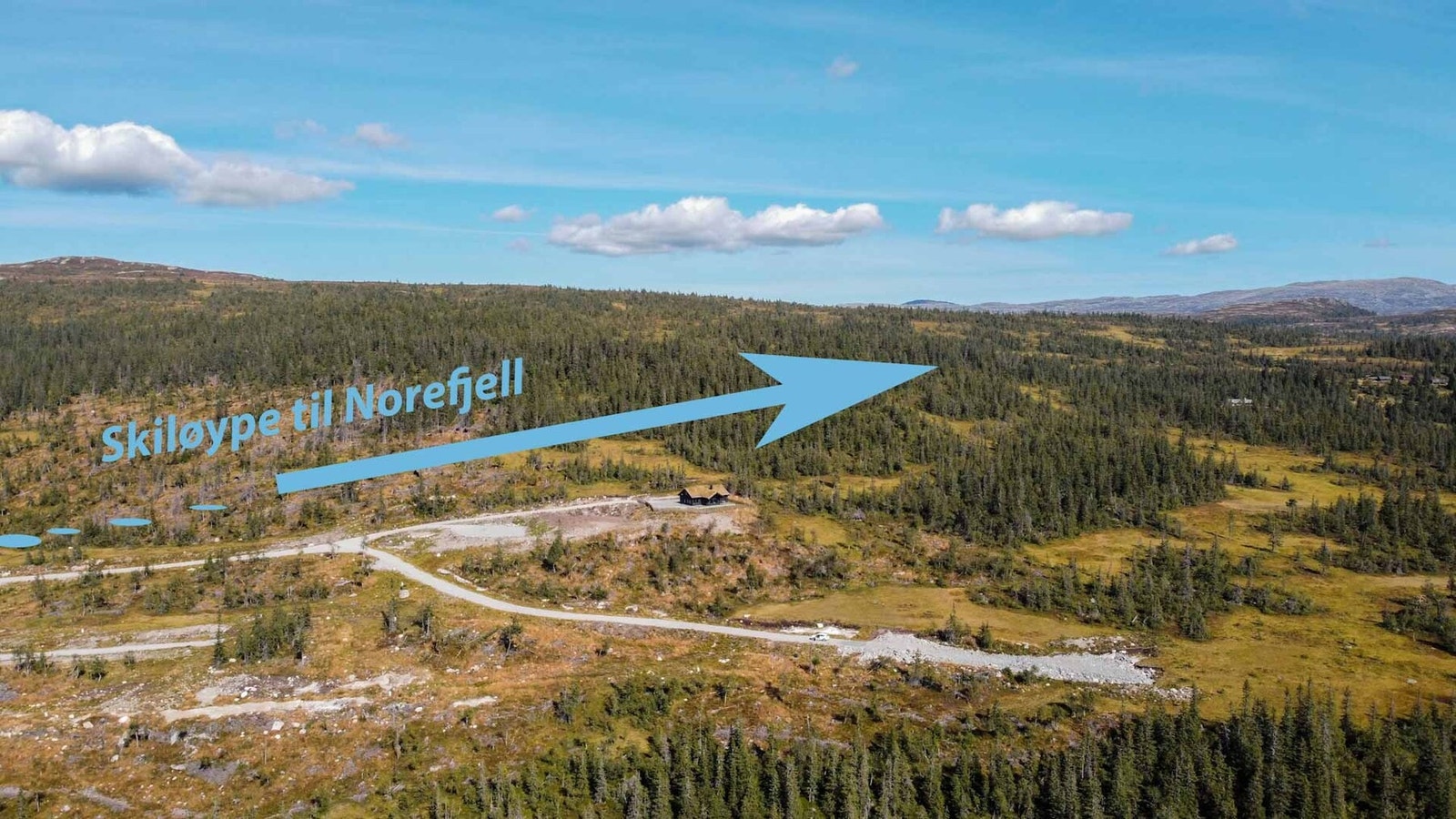Foto over tomteområdet. Galleribilde