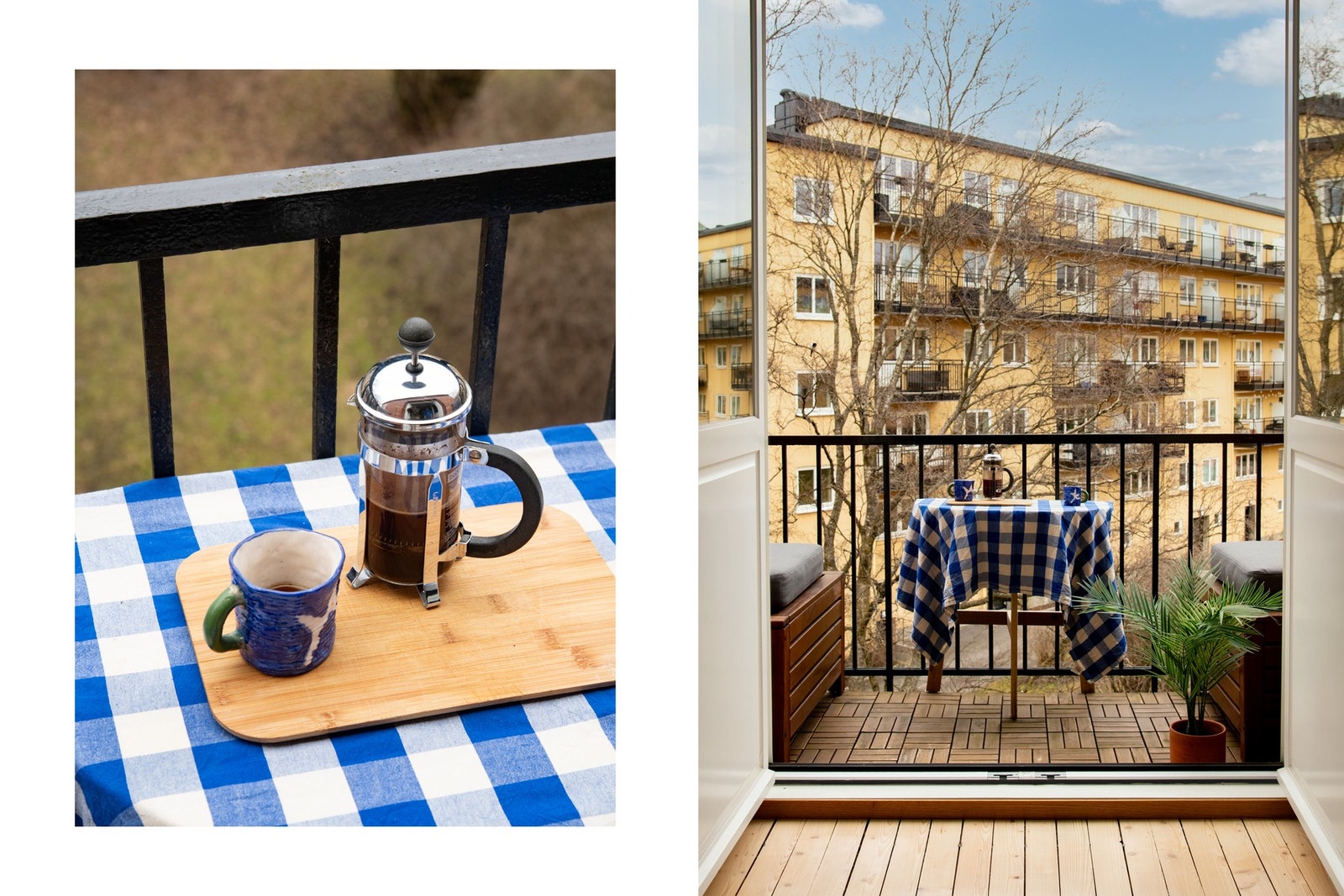 Fra stuen er det utgang til en vakker solrik balkong mot frodig bakgård. Galleribilde