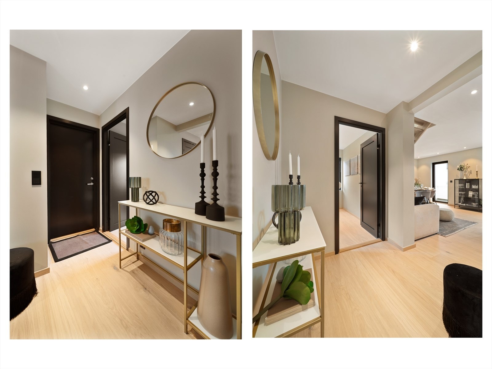 Her er det plass til oppheng av yttertøy og sko, og området gir et ryddig og innbydende førsteinntrykk av boligen. Galleribilde