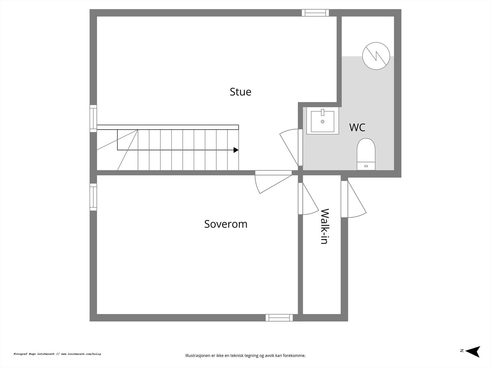 Plantegning loft. Galleribilde